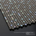 Grey Mix Iridesent Enamel Glass Mosaic